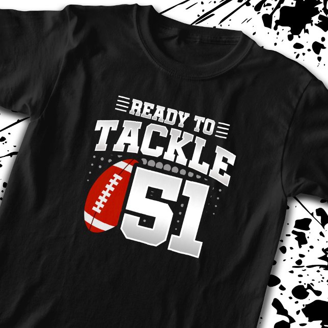 T-shirt Prêt À S'Attaquer 51 - Joueur De Football Enfants  (Créateur téléchargé)