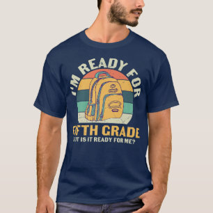 T-shirt Prêt Pour La Cinquième Année De Retour À L'École É