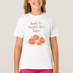 T-shirt Prêt pour le Citrouille d'aquarelle de saison des
