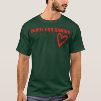 T-shirt Prêt pour le jeu Rouge rétro vintage