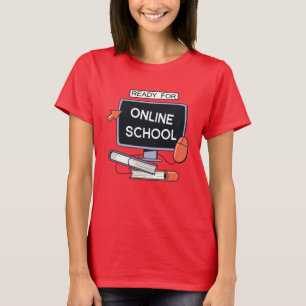 T-shirt Prêt pour l'école en ligne