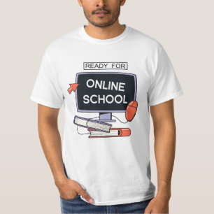 T-shirt Prêt pour l'école en ligne