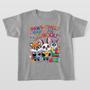 T-shirt Prêt pour l'école, toutes pattes dehors !