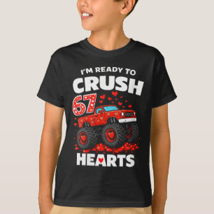 T-shirt Prête à écraser 67 cœurs camion Valenti pour femme