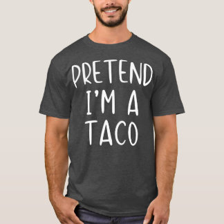 T-shirt Pretend Taco Costume Halloween Lazy Easy