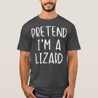 T-shirt Prétendre Lizard Costume Halloween Lazy Easy