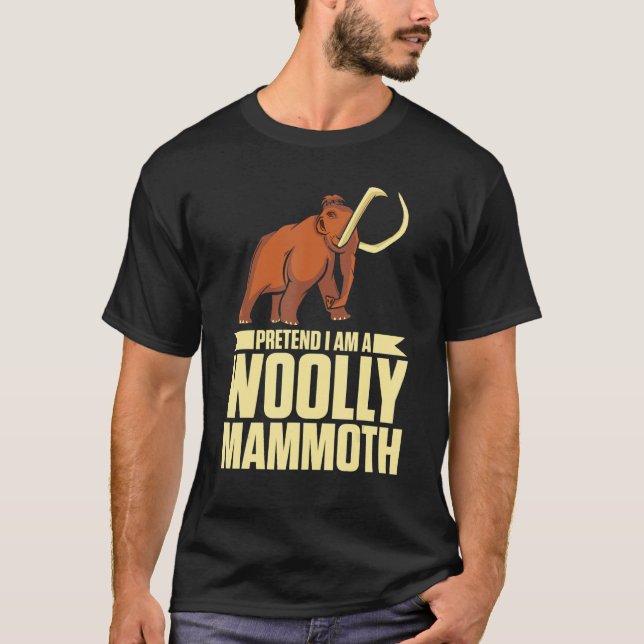 T-shirt Prétendre Que Je Suis Un Amant Préhistorique Laine (Devant)