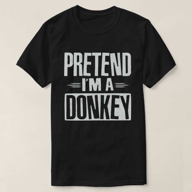 T-shirt Prétendre que je suis un âne Easy Lazy Halloween C (Design devant)