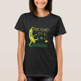 T-shirt Prétendre Que Je Suis Un Costume Banana Funny Hall