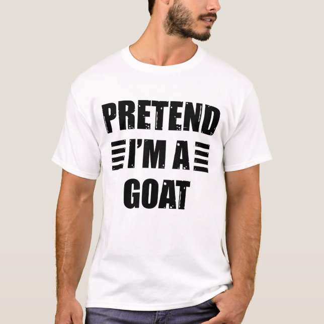T-shirt Prétendre Que Je Suis Un Costume De Chèvre Hallowe (Devant)