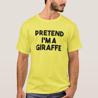 T-shirt Prétendre que je suis un costume de Giraffe Lazy F