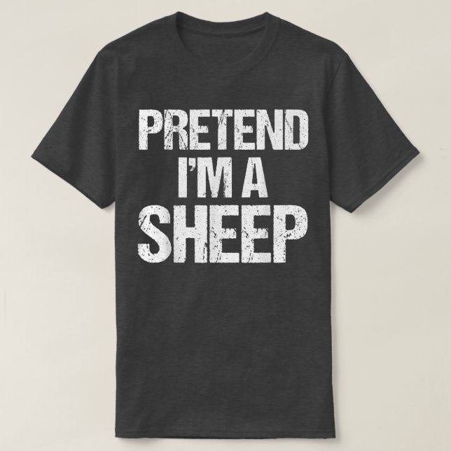 T-shirt Prétendre Que Je Suis Un Costume De Mouton Drôle L (Design devant)