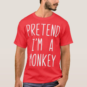 T-shirt Prétendre Que Je Suis Un Costume De Singe Hallowee