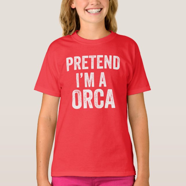 T-shirt Prétendre que je suis un costume d'Halloween amusa (Devant)