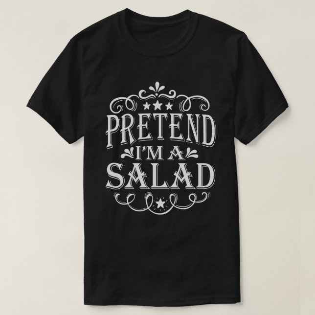 T-shirt Prétendre que je suis un costume d'Halloween facil (Design devant)