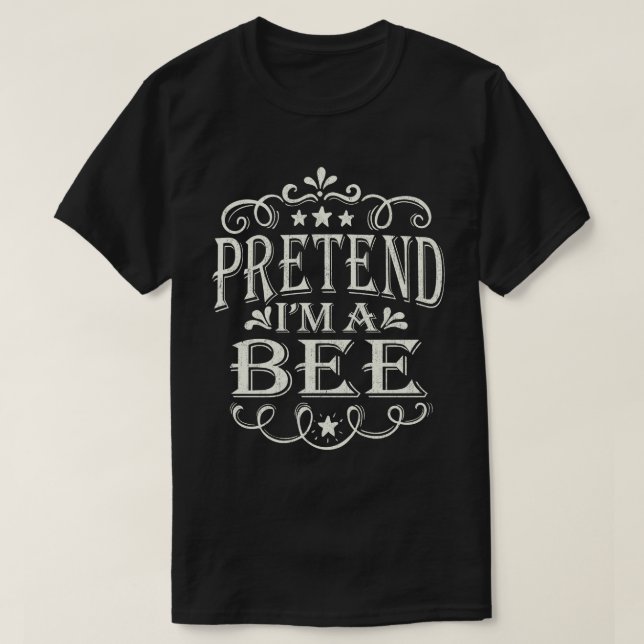 T-shirt Prétendre que je suis un costume d'Halloween facil (Design devant)