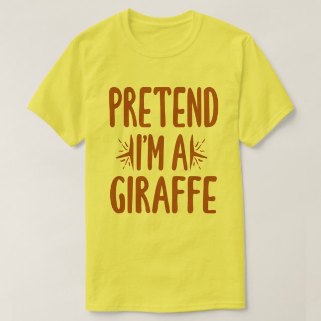 T-shirt Prétendre que je suis un costume d'Halloween facil (Design devant)