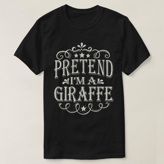 T-shirt Prétendre que je suis un costume d'Halloween facil (Design devant)