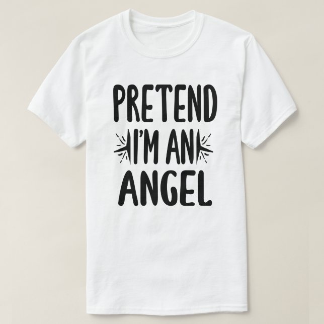T-shirt Prétendre que je suis un costume d'Halloween simpl (Design devant)