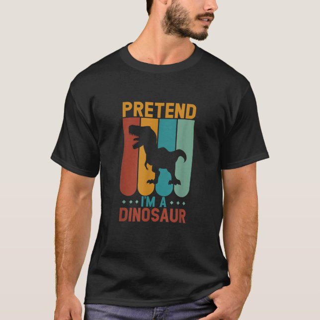 T-shirt Prétendre que je suis un halloween dinosaure (Devant)