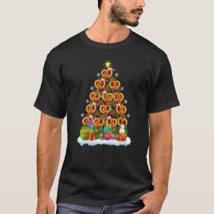 T-shirt Pretzel Nourriture Noël Vacances Père Noël Pretzel