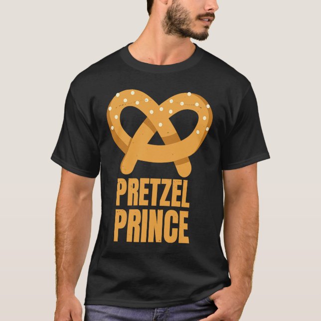 T-shirt Pretzel Prince  German  Bavarian  Food  For Men (Devant)