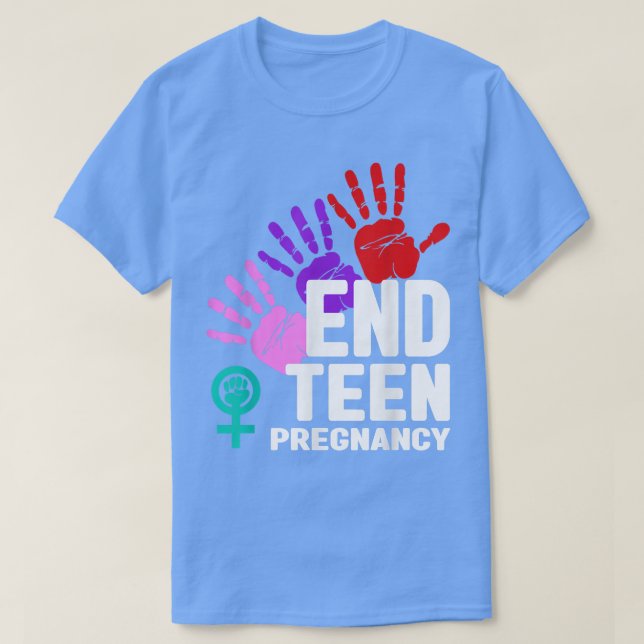 T-shirt Prévention de la grossesse chez les Ados Ados (Design devant)