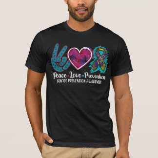 T-shirt Prévention de l'amour pour la paix Prévention du s