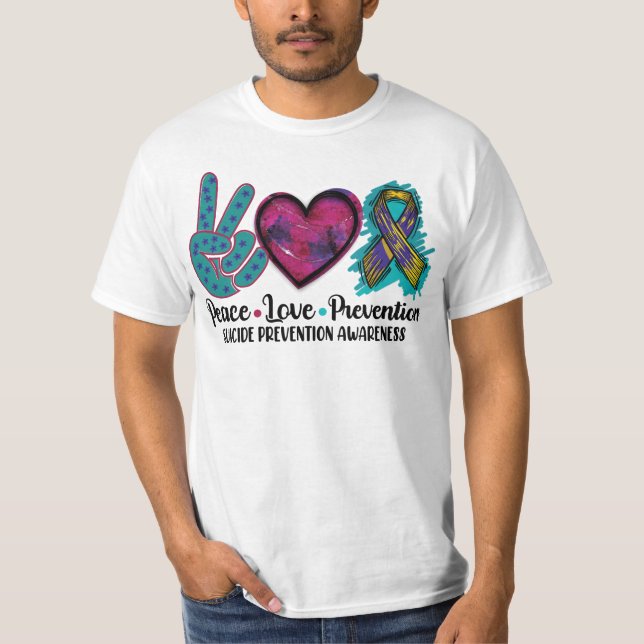 T-shirt Prévention de l'amour pour la paix Prévention du s (Devant)