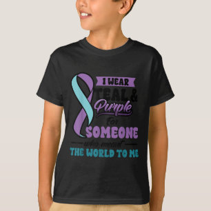 T-shirt Prévention du suicide Portez le turquoise Violet Q