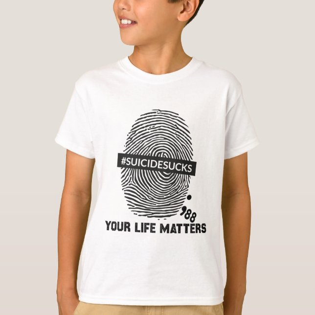 T-shirt Prévention du suicide vos problèmes de vie Suicide (Devant)