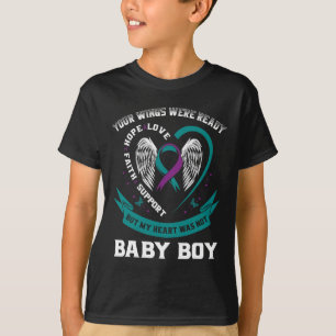 T-shirt Prévention turquoise du suicide par le ruban viole