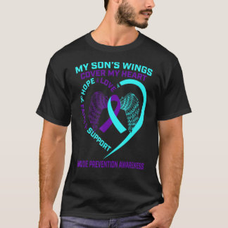 T-shirt Prévention turquoise Et Violente Du Suicide Fils H