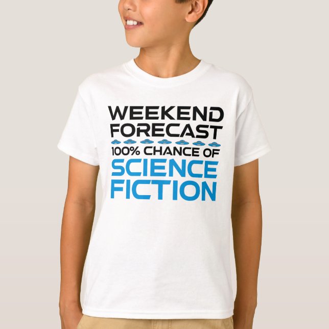 T-shirt Prévisions de fin de semaine - 100% Chance de scie (Devant)
