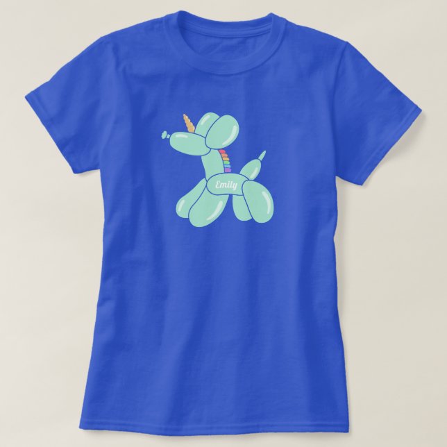 T-shirt Pride Boalloon Chien Unicorn Arc en ciel (Design devant)