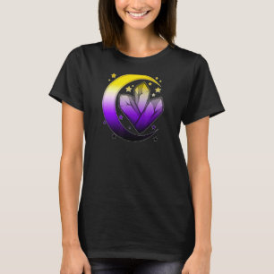 T-shirt Pride céleste non binaire Lune Boho