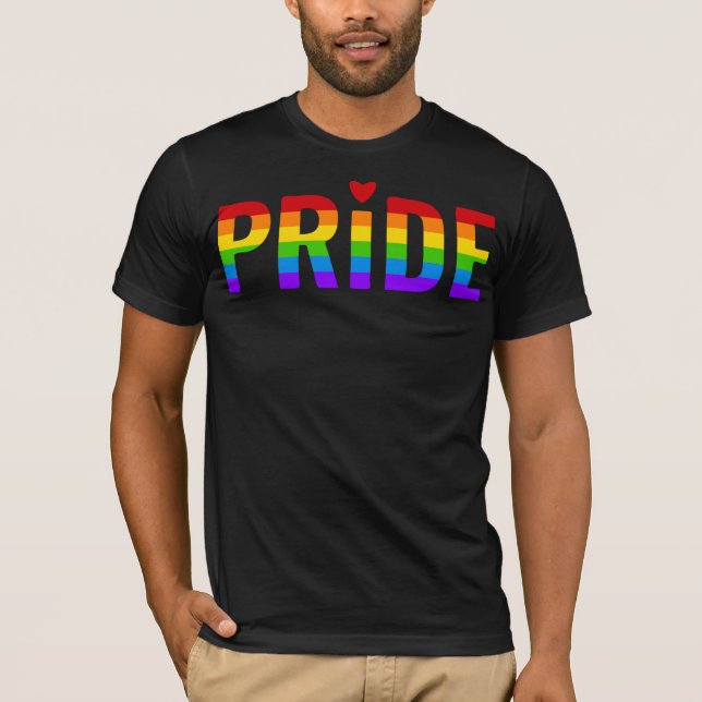 T-shirt PRIDE Couleurs arc-en-ciel Diversité et unité (Devant)