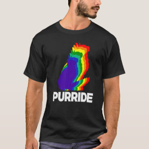 T-shirt Pride de chat Purride Chat Arc-en-ciel Couleur Cha