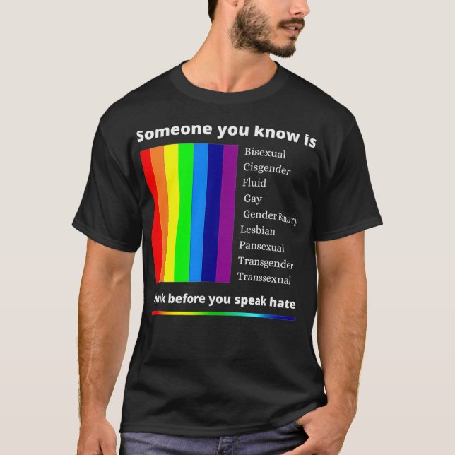 T-SHIRT PRIDE DU DRAPEAU LGBTQ ALLY GAY PRIDE SHIRT RAINBO (Devant)