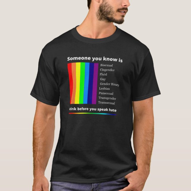 T-SHIRT PRIDE DU DRAPEAU LGBTQ ALLY GAY PRIDE SHIRT RAINBO (Devant)