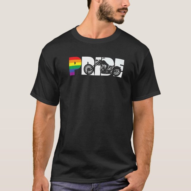 T-shirt Pride Gay Motorcycle Club Lgbt Biker Chopper Moteu (Devant)