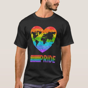 T-shirt Pride Rainbow Love Earth World Lesbian Gay Men Wom