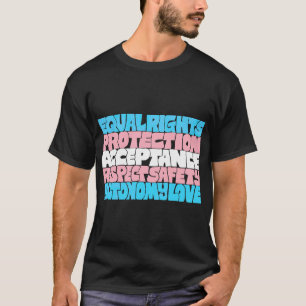T-shirt PRIDE Trans droits flag LGBT citation typographie