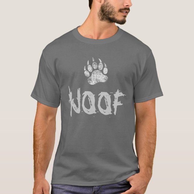 T-shirt Prière de l'ours en détresse Bear Paw WOOF (Devant)