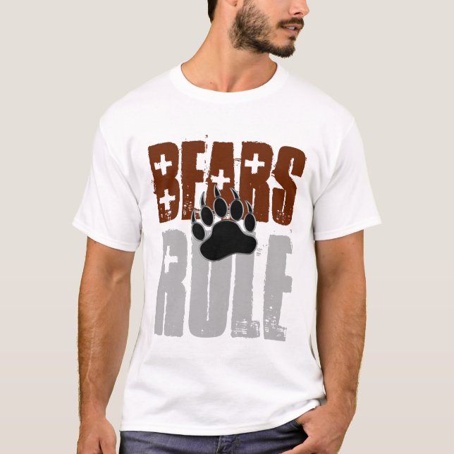 T-shirt Prière de l'ours Ours détendu Règle Ours Paw (Devant)