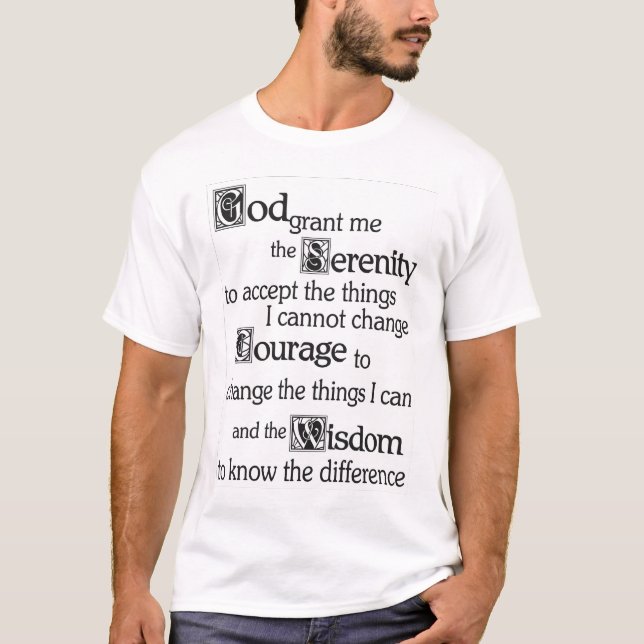 T-SHIRT PRIÈRE DE SÉRÉNITÉ (Devant)