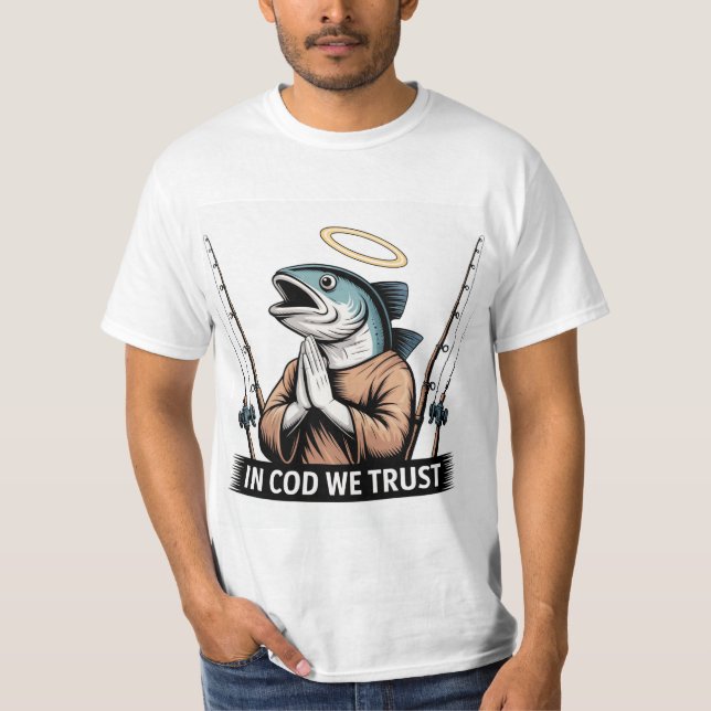 T-shirt Prière des pêcheurs - Dans la morue nous faisons c (Devant)