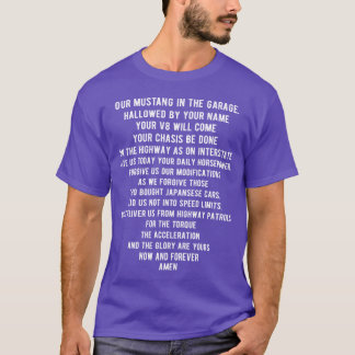 T-shirt Prière drôle de seigneurs de voiture Mustang vinta