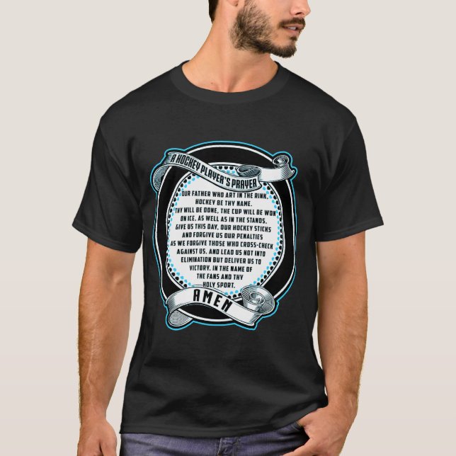 T-shirt Prière du joueur de hockey (Devant)