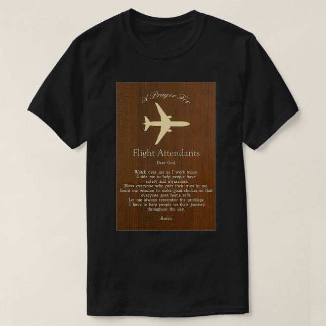 T-shirt Prière du préposé aux vols (Design devant)